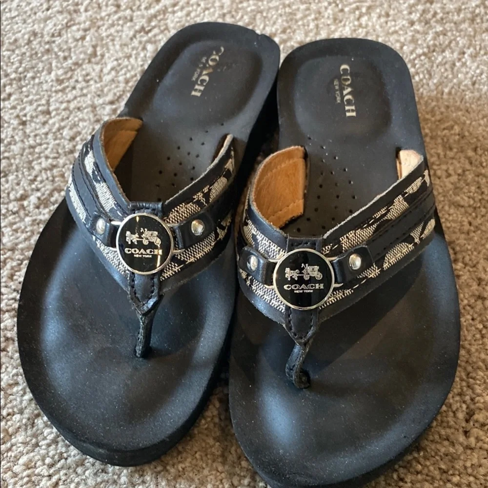 Coach womens Black Sandals